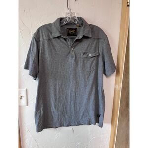 Howler Bros Mens Grey Western Button Up Polo Shirt Size L